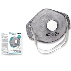 MASCARILLA C/VALVULA EXHALACION GRIS X UND
