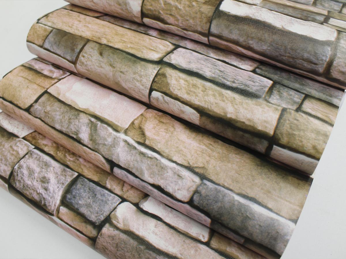 Papel Tapiz 3d Autoadherible Piedra P/pared Rinde 4.5m2