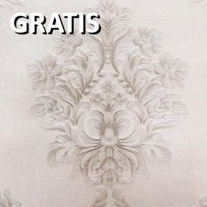 Papel Tapiz 3d Diseño Damasco Blanco .53x10m Rinde 5.3m²
