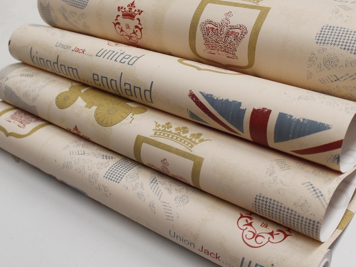 Papel Tapiz 3d Autoadherible Bandera Vintage 10x.45m Rinde 4.5m2