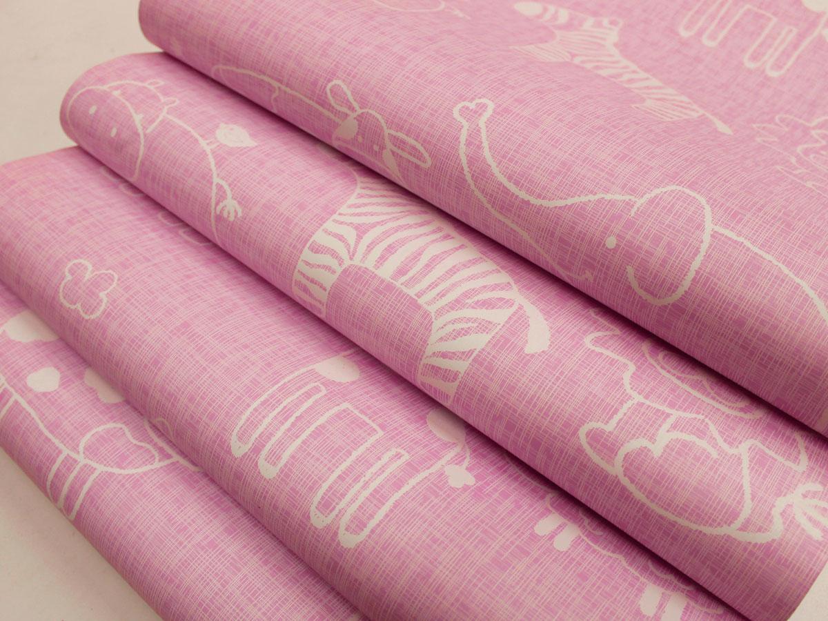 Papel Tapiz 3d Autoadherible Infantil Rosa Rinde 4.5m2