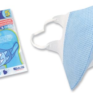 MASCARILLA TERMOSELLADA C/AZUL x 5 UND