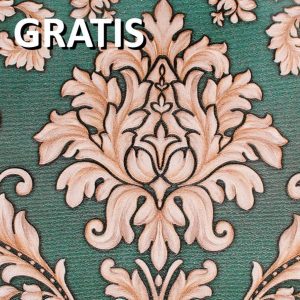 Papel Tapiz 3d Damasco Verde .53x10m Rinde 5.3m²